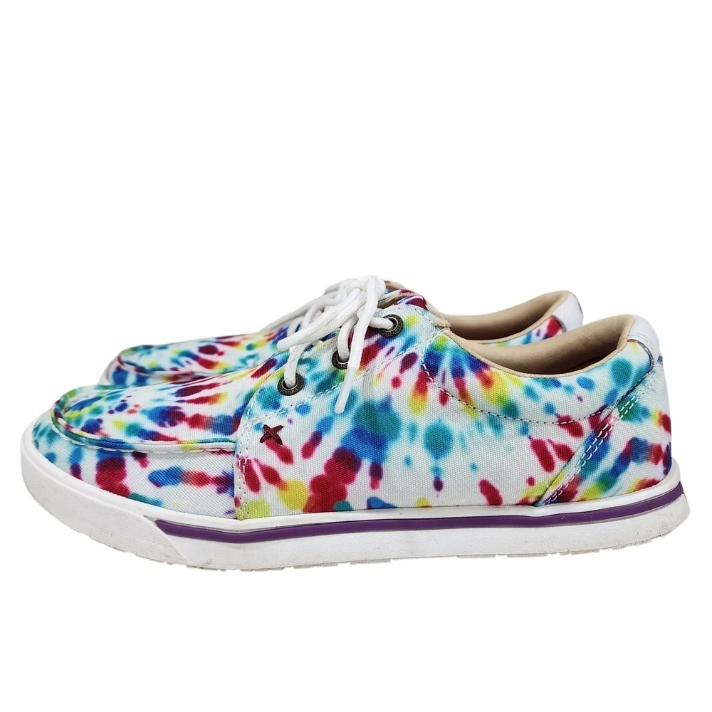 TWISTED X  TIE-DYE LACE-UP SNEAKERS